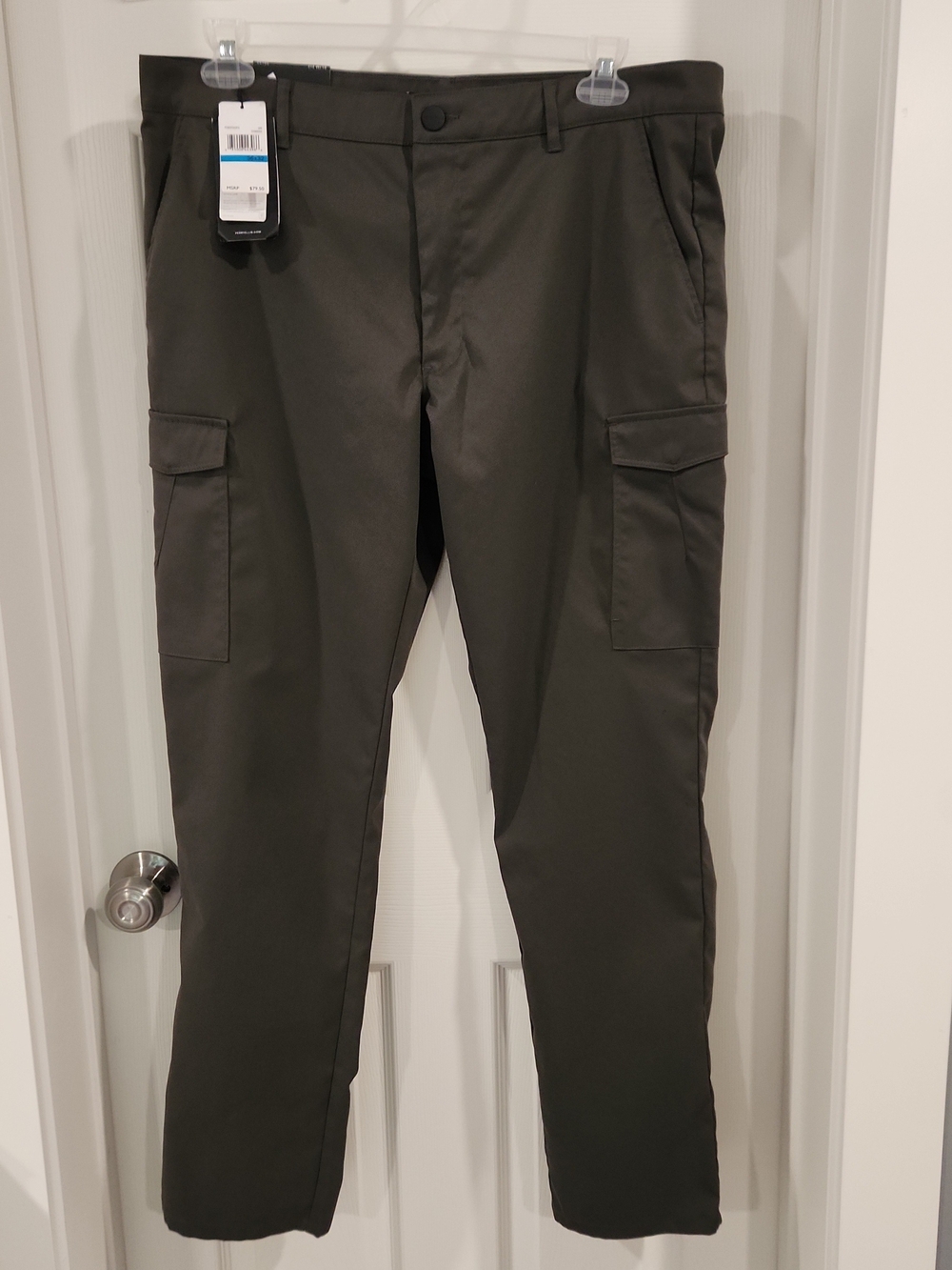 NWT Perry Ellis Portfolio Pants Mens 36x32 Gray Slim Fit Dress Trousers MSRP $79